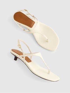 NEW Madewell The Chiara Kitten Heel Slingback Sandal vintage muslin OA565 size 9